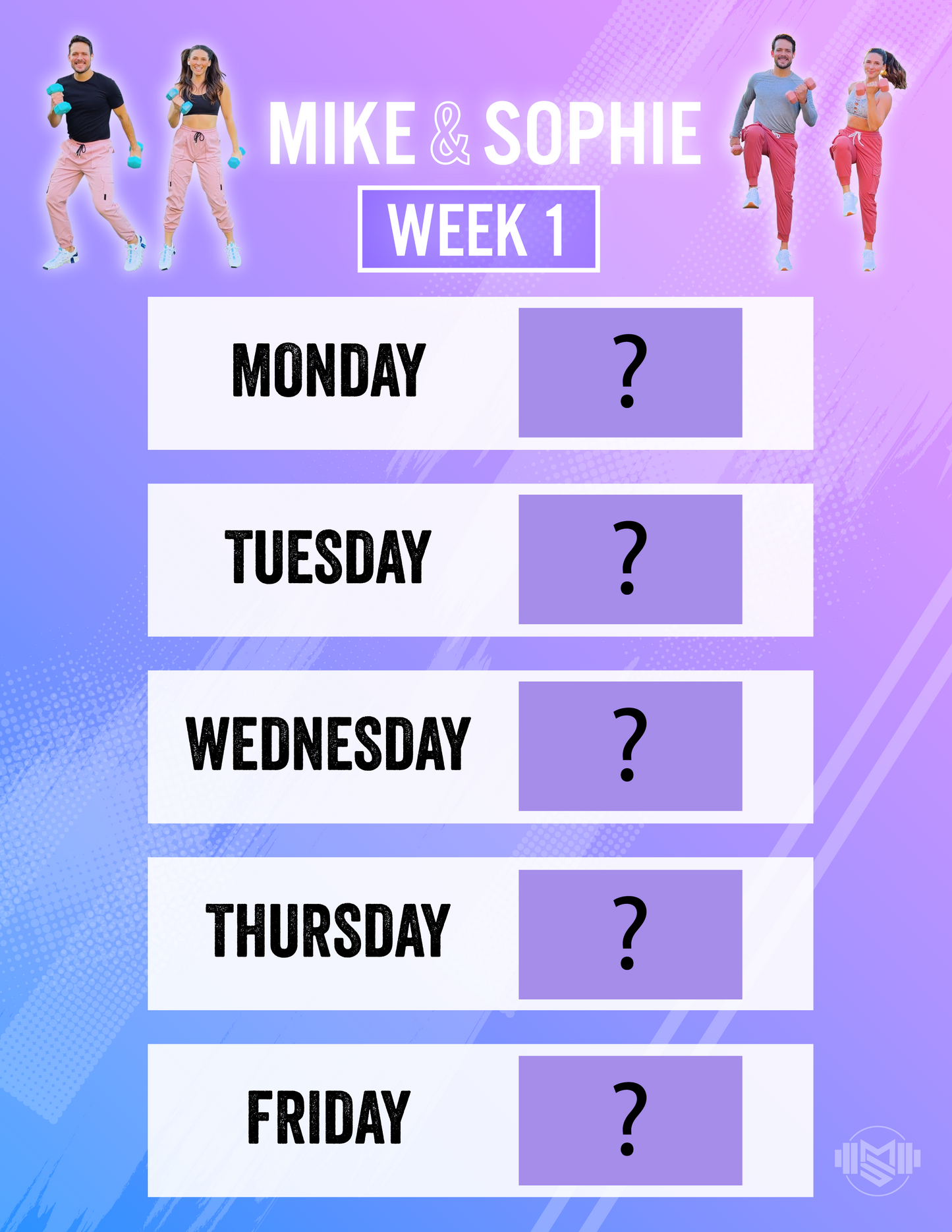 4-Week Fitness Calendar